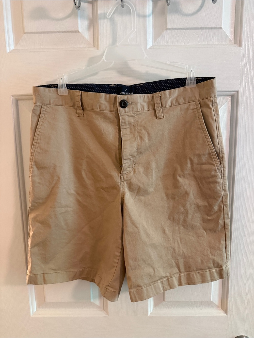 Daniel Hechter Tan Flat Front Cotton Shorts